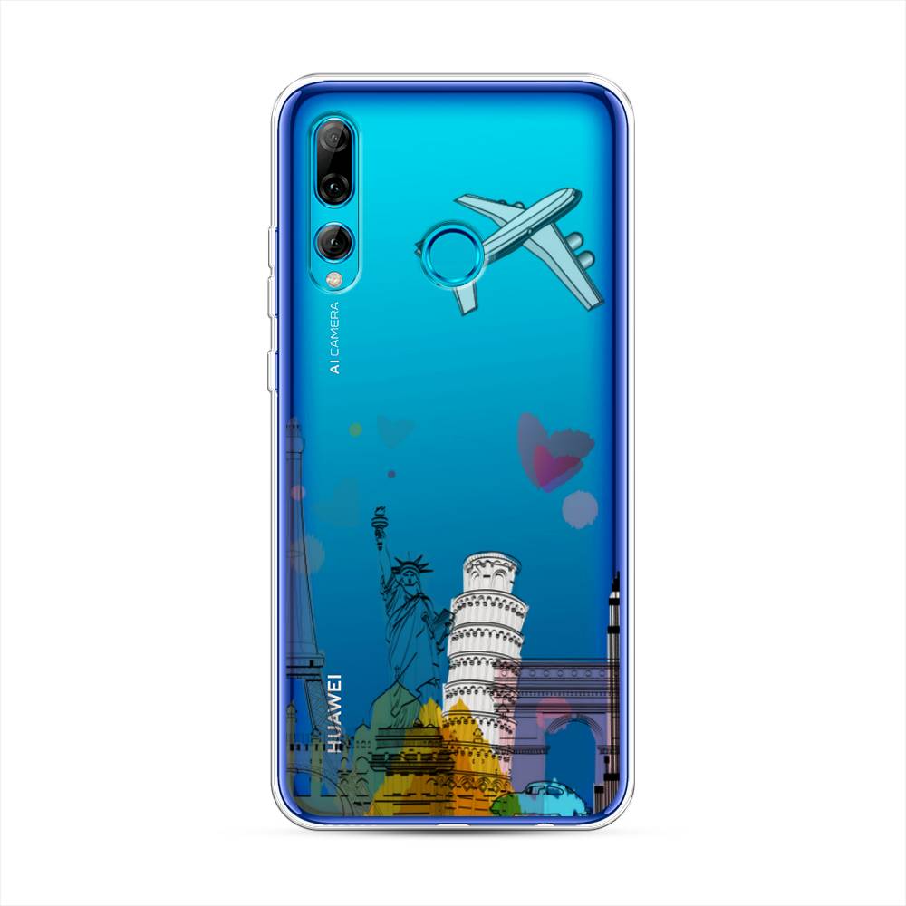 

Чехол Awog на Huawei P Smart Plus 2019 "Самолет путешествий", Желтый, 69250-10