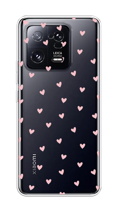 

Чехол на Xiaomi 13 Pro 5G "Розовые сердечки паттерн", Розовый;прозрачный, 317350-1