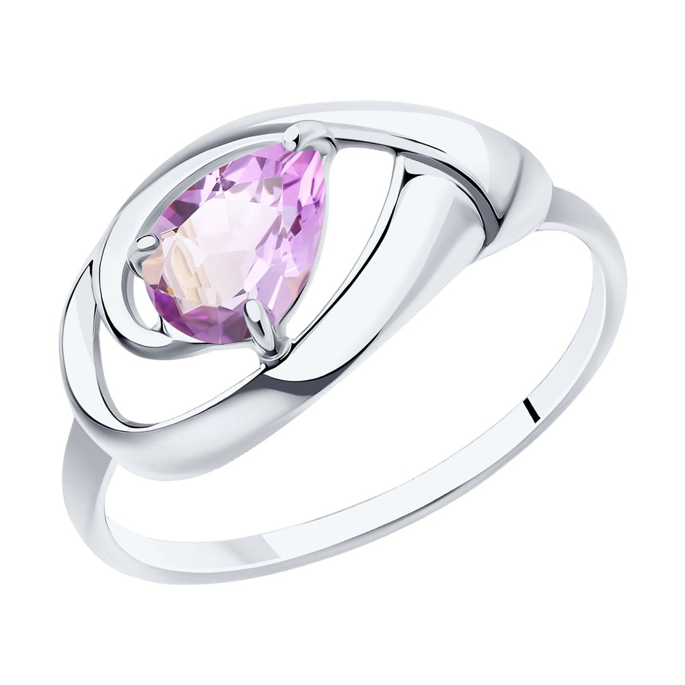 

Кольцо из серебра р.  Diamant 94-310-00594-3, аметист, 94-310-00594-3