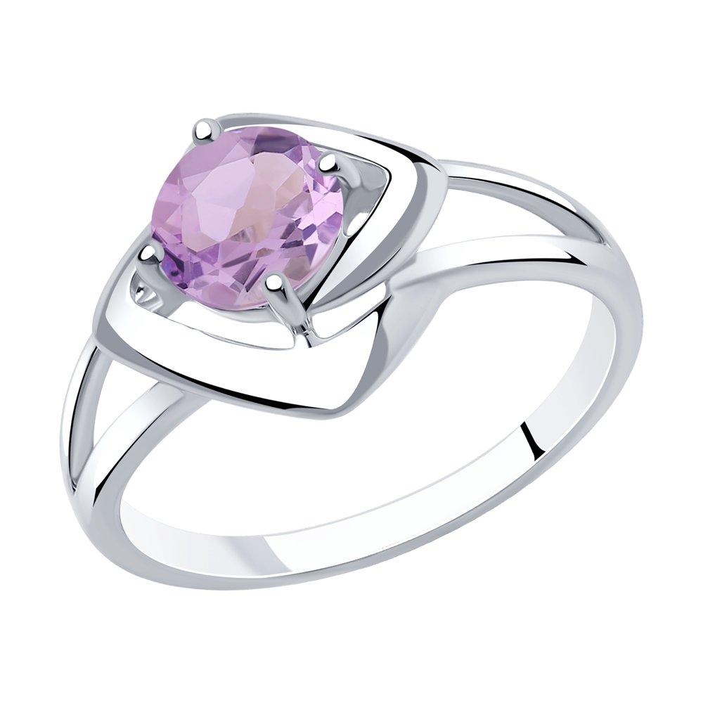

Кольцо из серебра р. 19 Diamant 94-310-00605-2, аметист, 94-310-00605-2