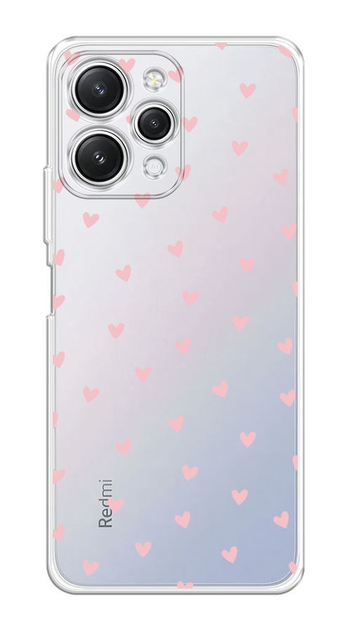 

Чехол на Xiaomi Redmi 12 "Розовые сердечки паттерн", Розовый;прозрачный, 319250-1