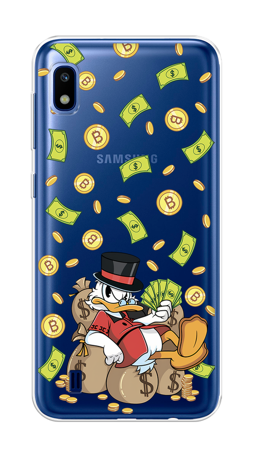 

Чехол на Samsung Galaxy A10 "Скрудж Макдак в красном", Красный;черный;коричневый;прозрачный, 27950-1