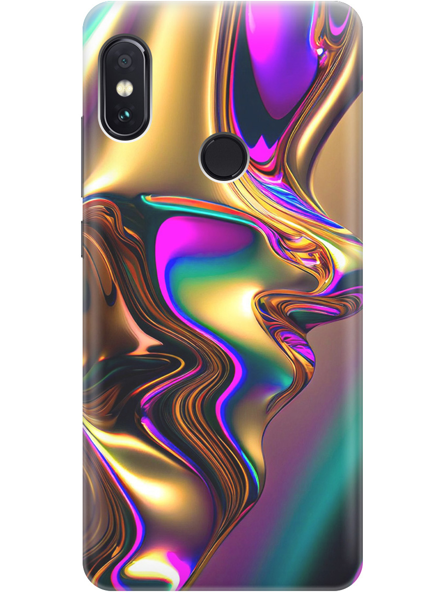 

Силиконовый чехол на Xiaomi Redmi Note 5 / Note 5 Pro с принтом "Золотистая абстракция", Прозрачный;золотистый;фиолетовый, 717568731