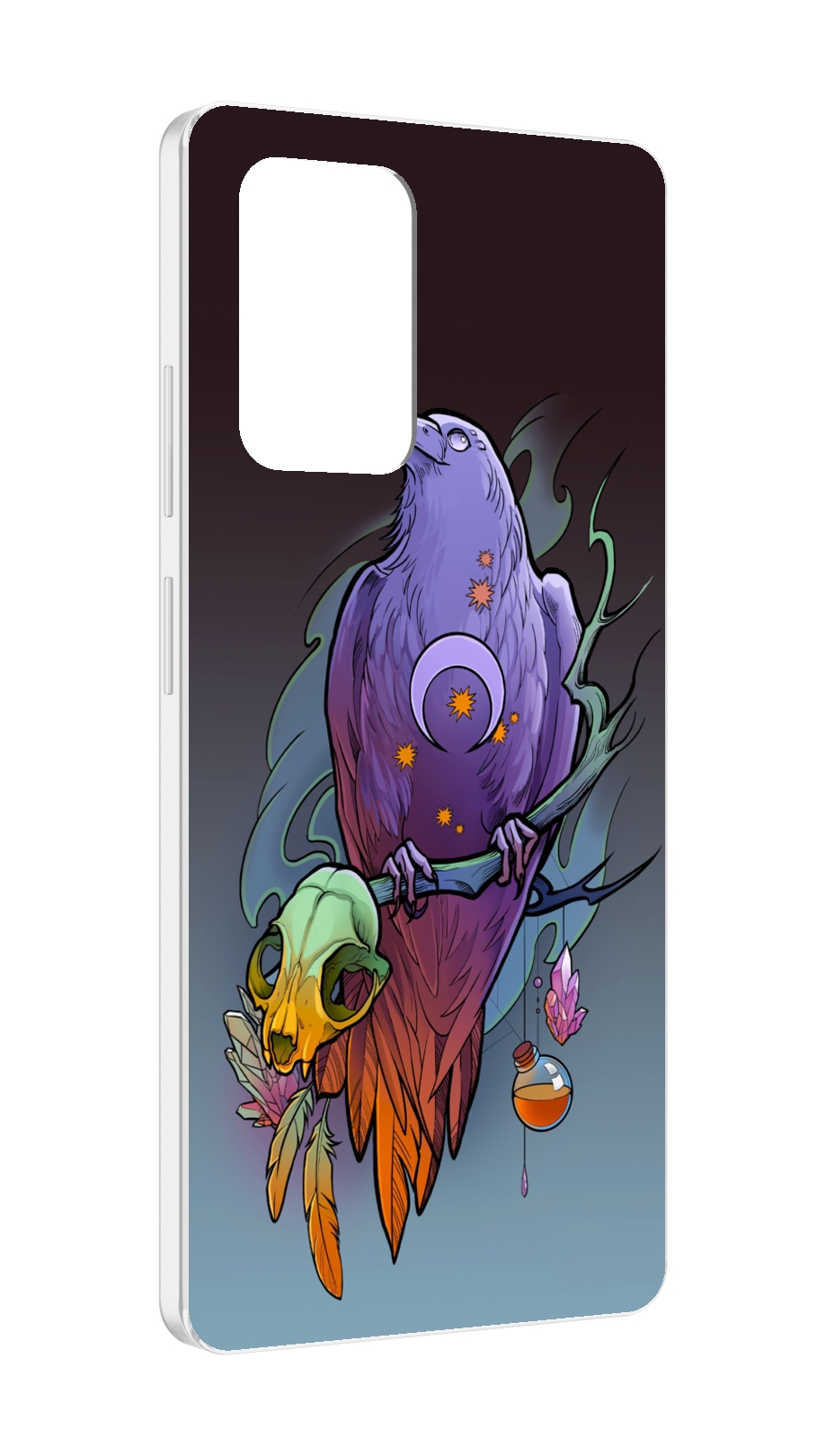 

Чехол MyPads фиолетовый ворон на ветке для ZTE Blade V40 Pro, Tocco