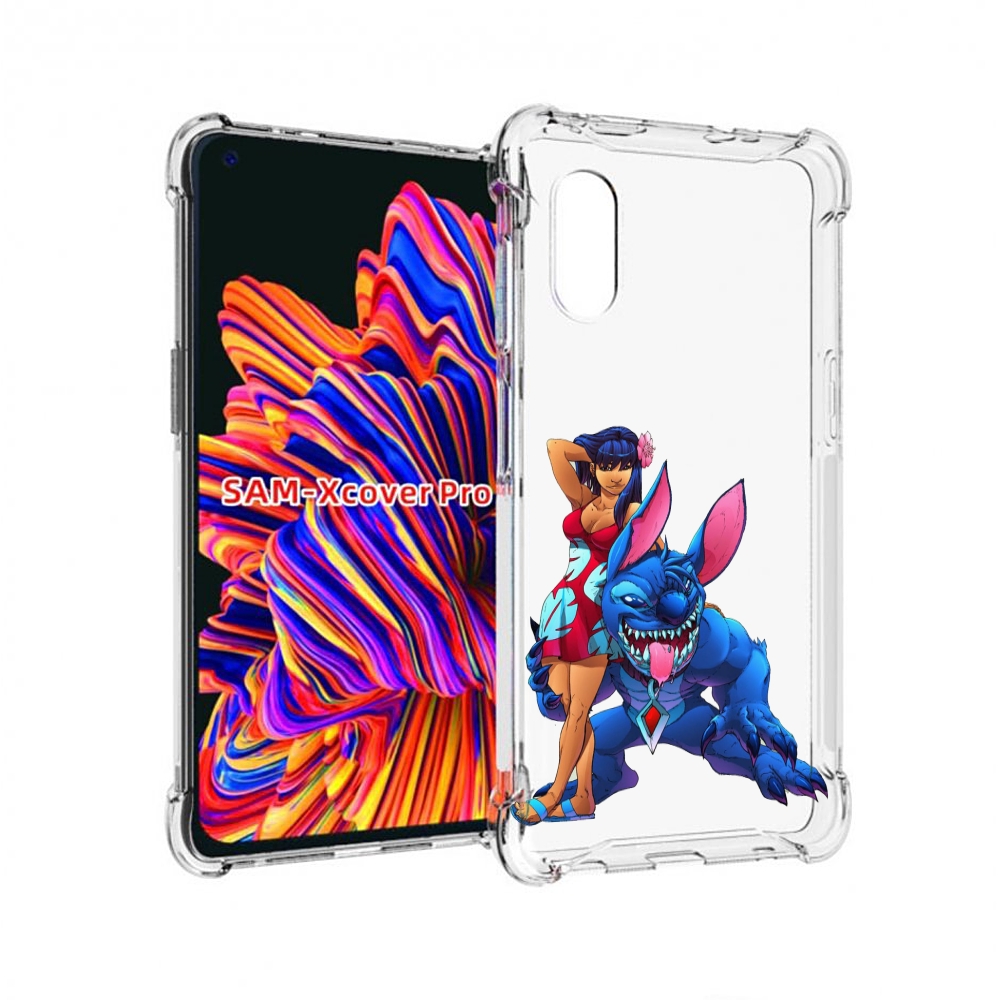 

Чехол MyPads лило и накаченный стич детский для Samsung Galaxy Xcover Pro 1, Прозрачный, Tocco
