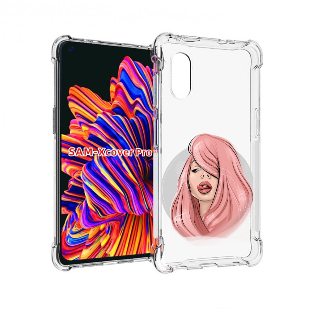 

Чехол MyPads лицо-девушки-с-розовыми-волосами женский для Samsung Galaxy Xcover Pro 1, Прозрачный, Tocco