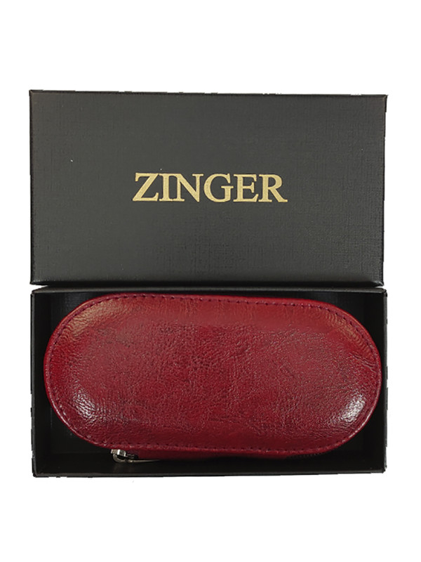 Маникюрный набор на молнии Zinger MS-7104, 6 предметов, чехол красный queen fair набор маникюрный 7 предметов