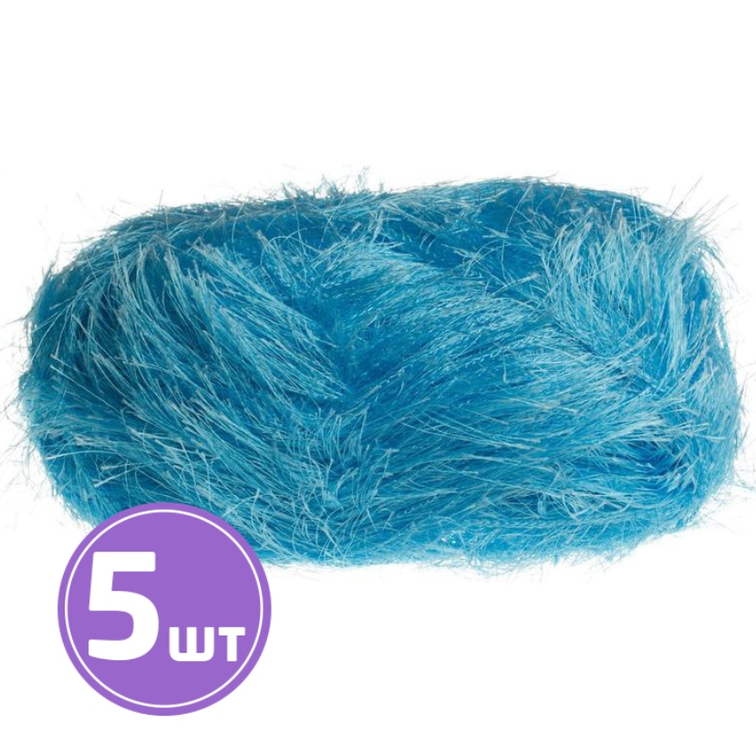 

Пряжа Семеновская Long grass (493), аква 5 шт. по 100 г, Голубой
