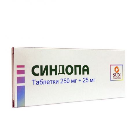 

Синдопа таблетки 250 мг+25 мг 50 шт.