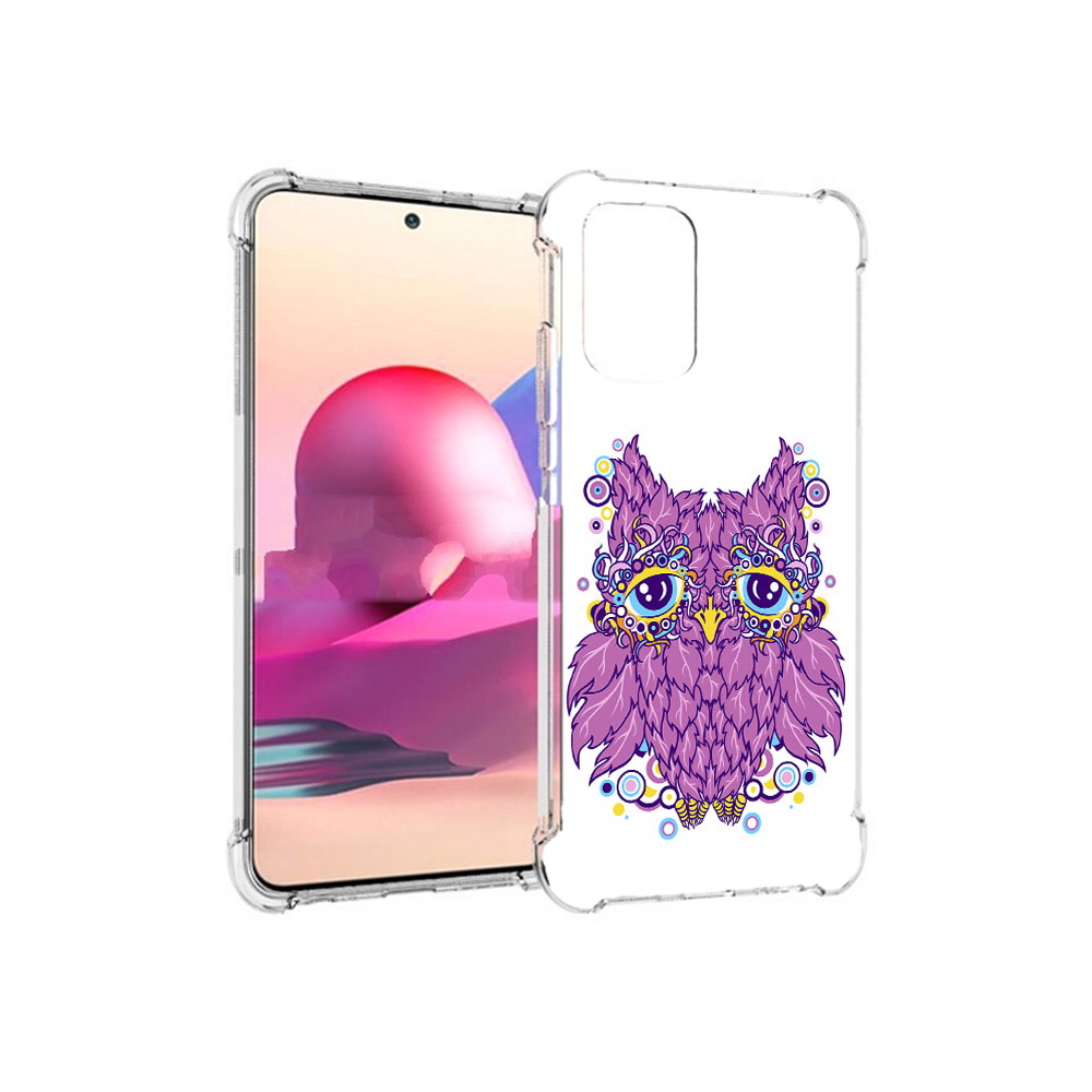 

Чехол MyPads Tocco для Xiaomi Redmi Note 10S Розовая сова (PT158704.257.147), Прозрачный, Tocco