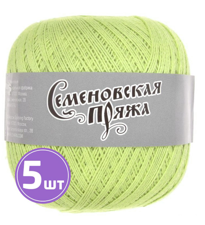 

Пряжа Семеновская HIT max (36922), тропик 5 шт. по 100 г, Зеленый
