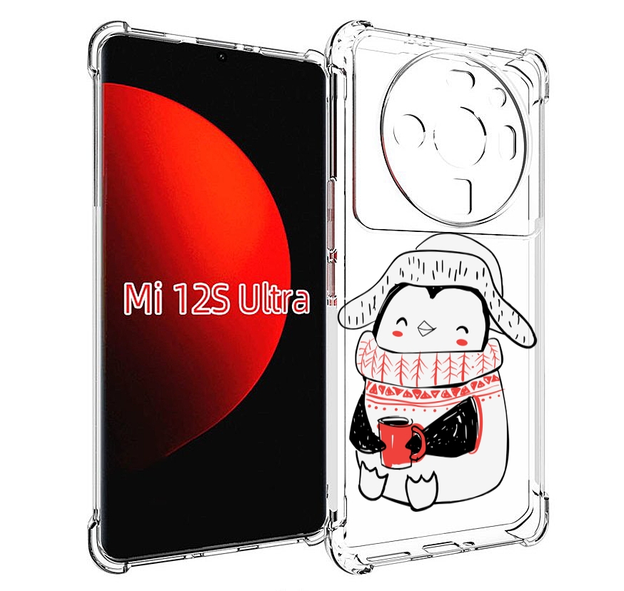 

Чехол MyPads Милый пингвин для Xiaomi 12S Ultra, Прозрачный, Tocco