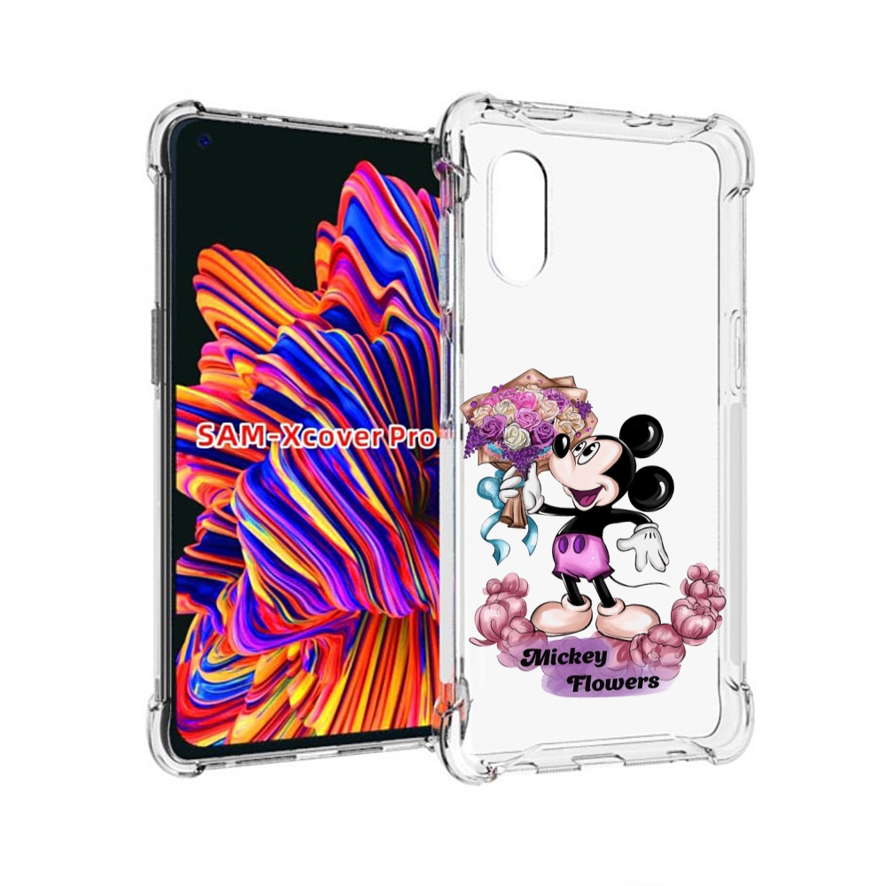 

Чехол MyPads микки-с-цветами женский для Samsung Galaxy Xcover Pro 1, Прозрачный, Tocco