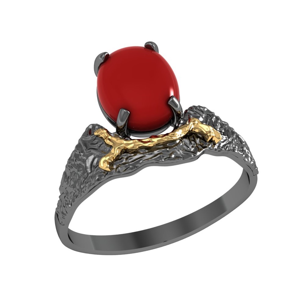 

Кольцо из серебра с кораллом р.18 ПРИВОЛЖСКИЙ ЮВЕЛИР 297777-KR, 297777-KR