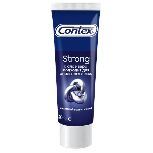 Купить Plus Strong, Гель-смазка интимная CONTEX Strong с регенерирующим эффектом 30 мл