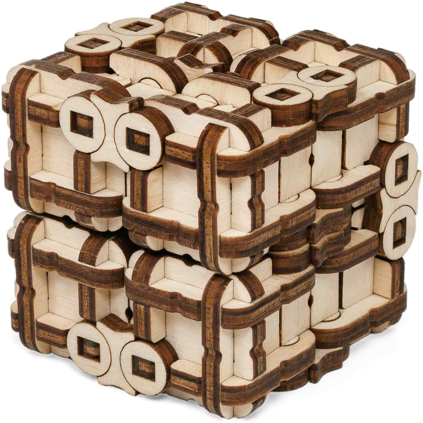 фото Деревянный конструктор, головоломка ewa метаморфик куб eco wood art