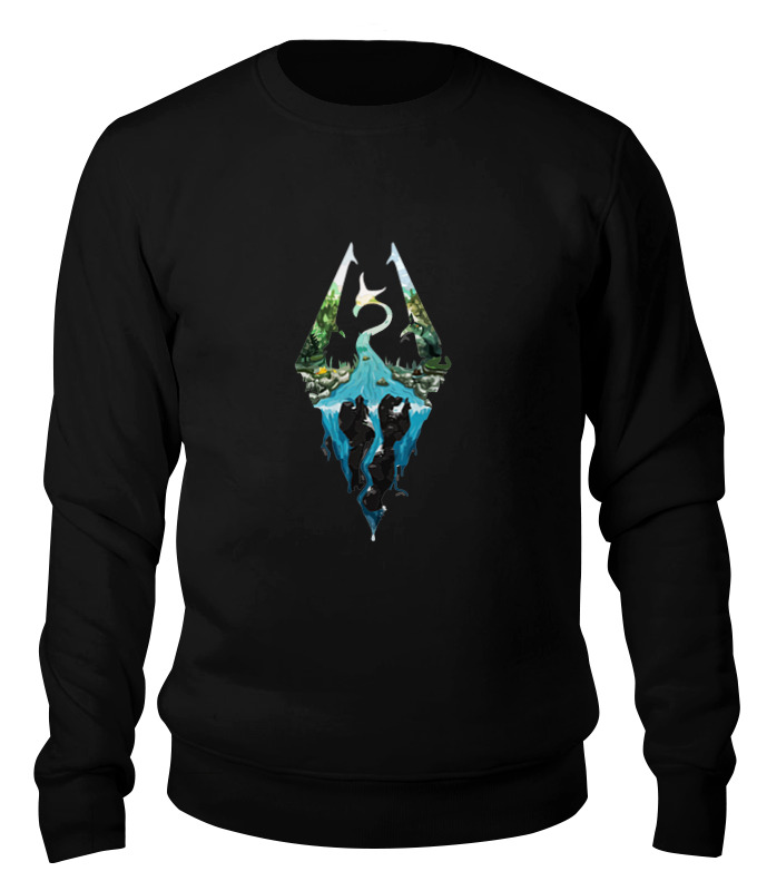 

Свитшот Printio Skyrim черный 2XL, Skyrim
