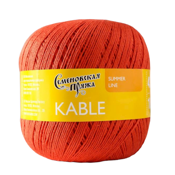 

Пряжа Семеновская Kable (37324), шиповник 5 шт. по 100 г, Оранжевый