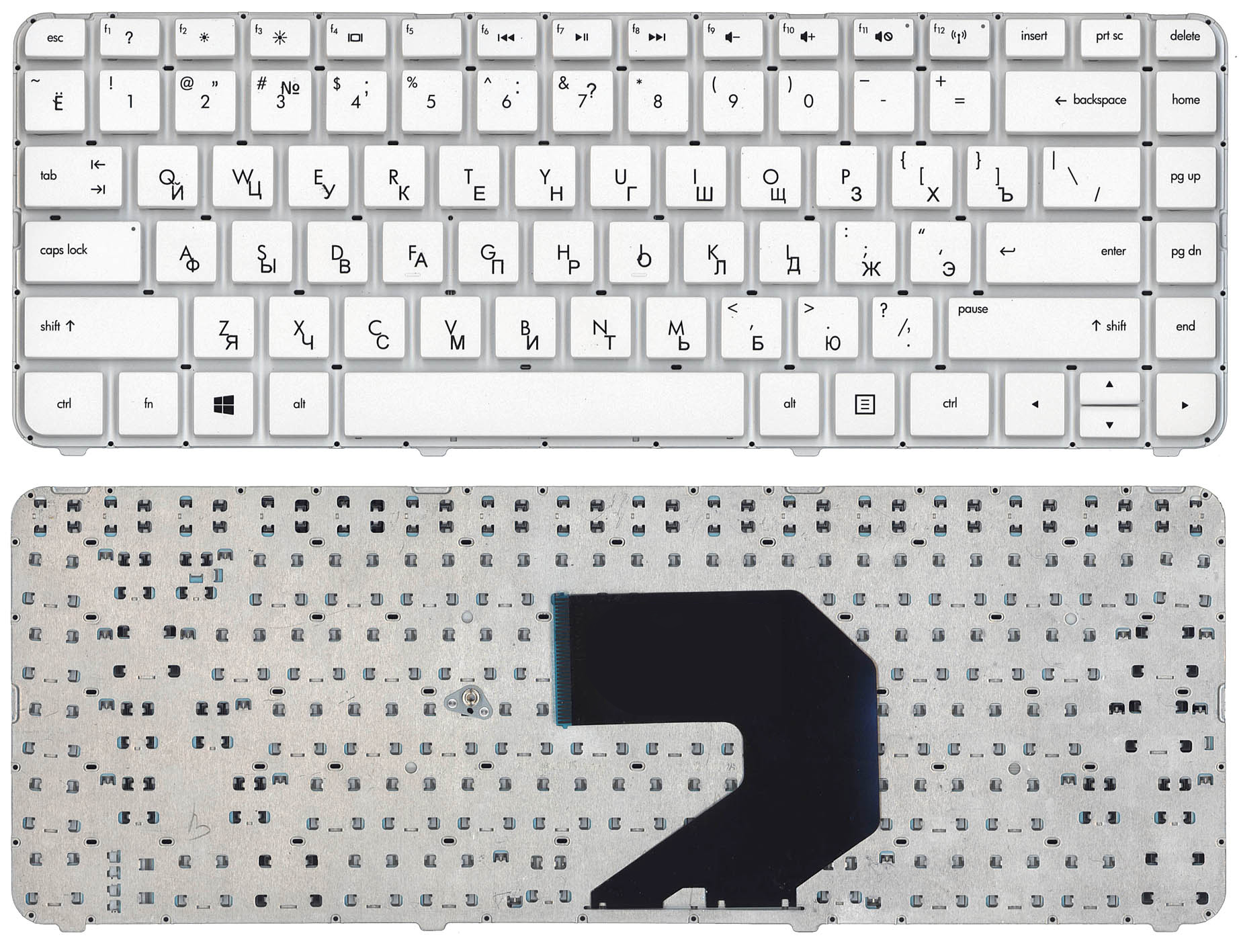 

Клавиатура для ноутбука HP Pavilion G4-2000 белая без рамки