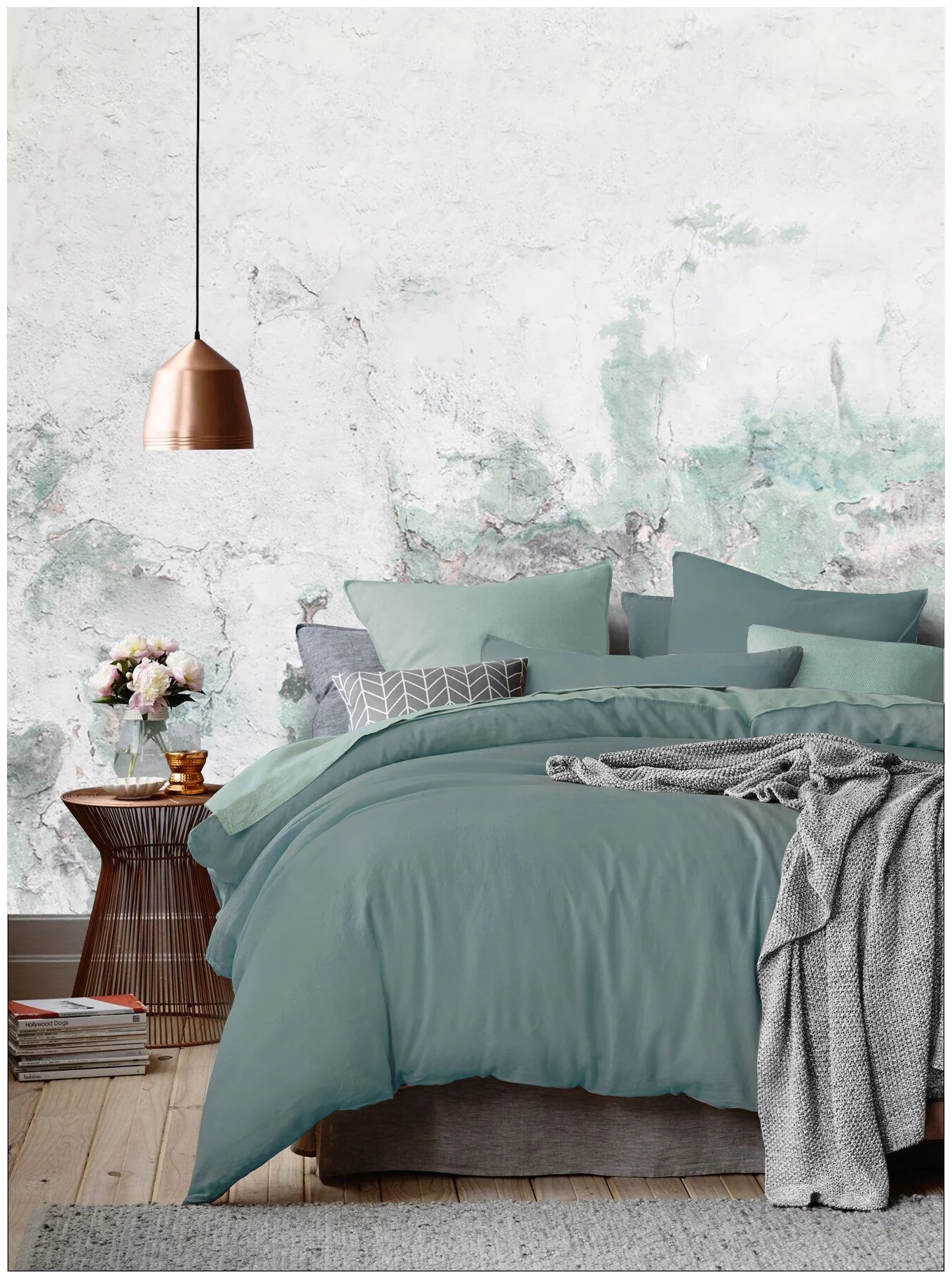 

5202/53 КПБ 1,5 сп "Актуал" н(2)50x70 сатин гладкокр.ПОЛЫНЬ (арктический/мята)