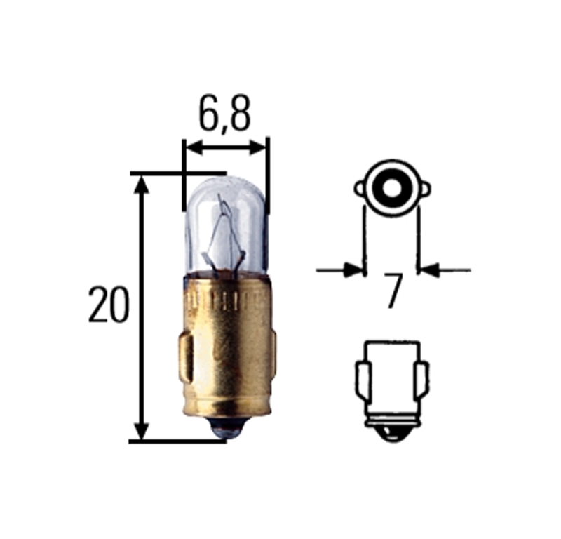 фото Лампа выключатель 12v 2w ba 7 s hella арт. 8gp002066121