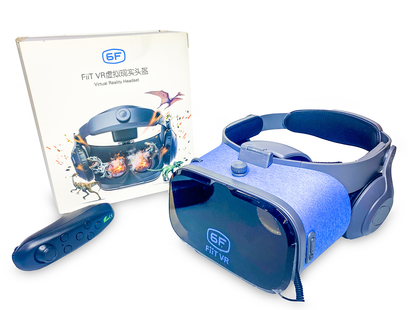 фото Очки виртуальной реальности fiit vr 6f для смартфона c джойстиком icade