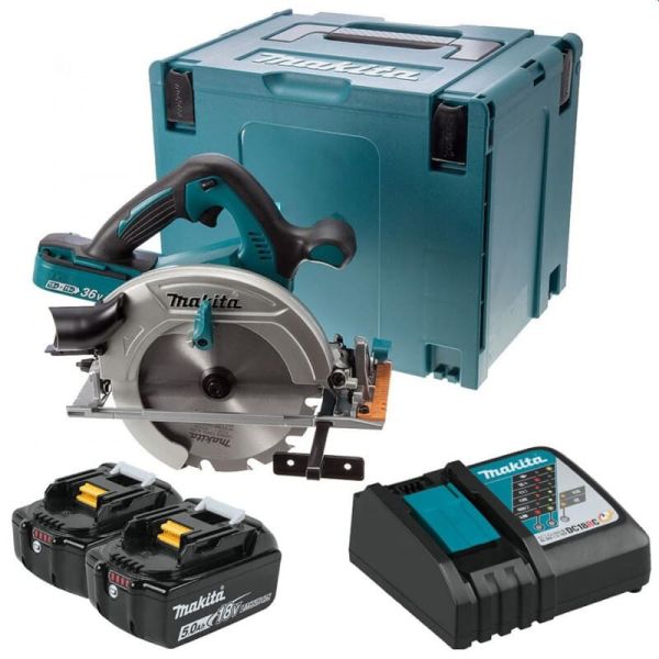 фото Аккумуляторная дисковая пила makita lxt dhs710rtj, в кейсе makpac-4