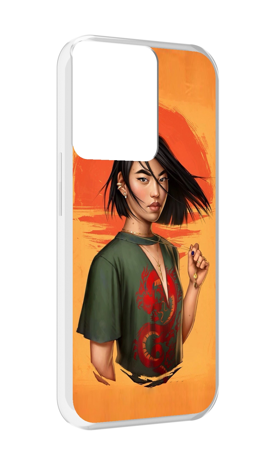 

Чехол MyPads девушка-в-оранжевом-фоне женский для OPPO Reno 8, Прозрачный, Tocco