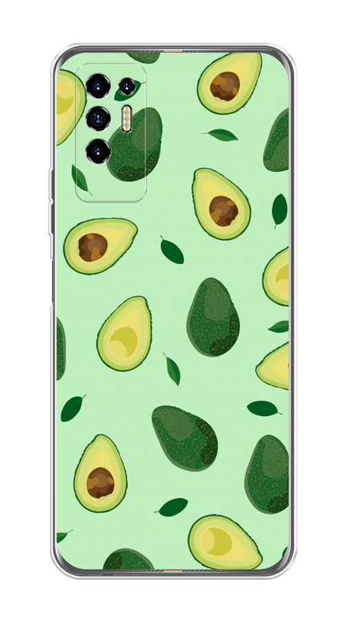 

Чехол на Tecno Pova 2 "Blue avocado", Коричневый;зеленый, 300550-1