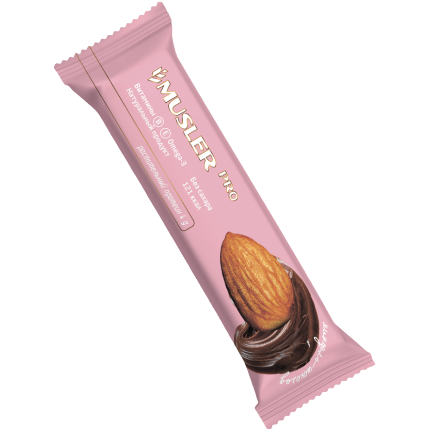 Батончик Musler Миндаль-шоколад арахисовый, 50 г