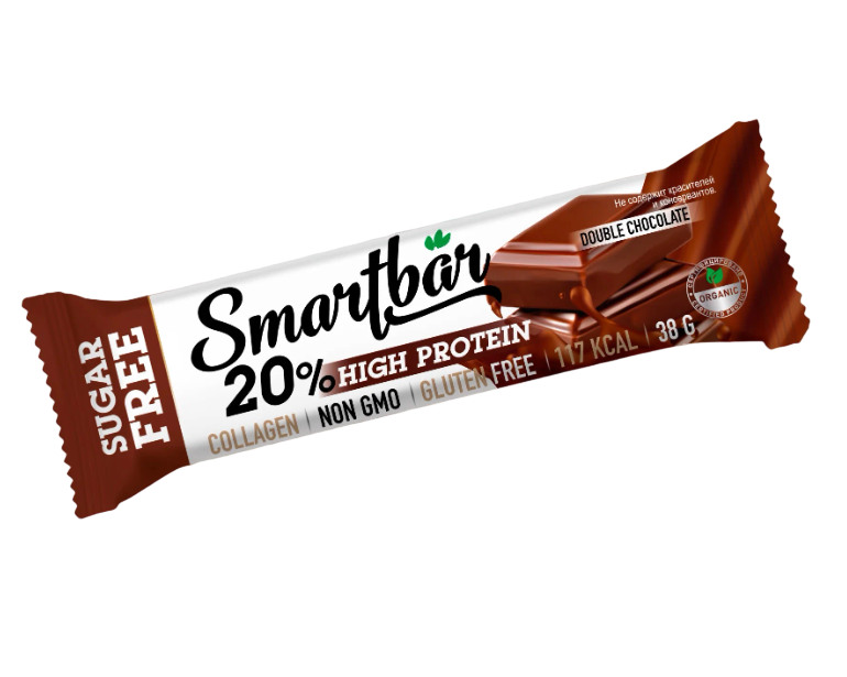 Батончик Smartbar Protein Двойной шоколад в молочной глазури, 38 г