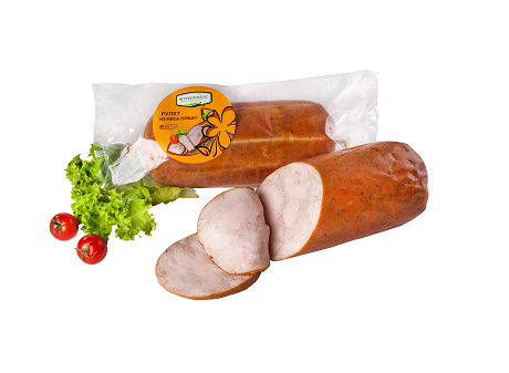 

Рулет Агрокомплекс Натуральные Продукты из мяса птицы варено-копченый -1 кг