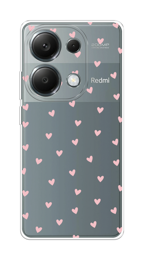 

Чехол на Poco M6 Pro 4G "Розовые сердечки паттерн", Розовый;прозрачный, 321750-1