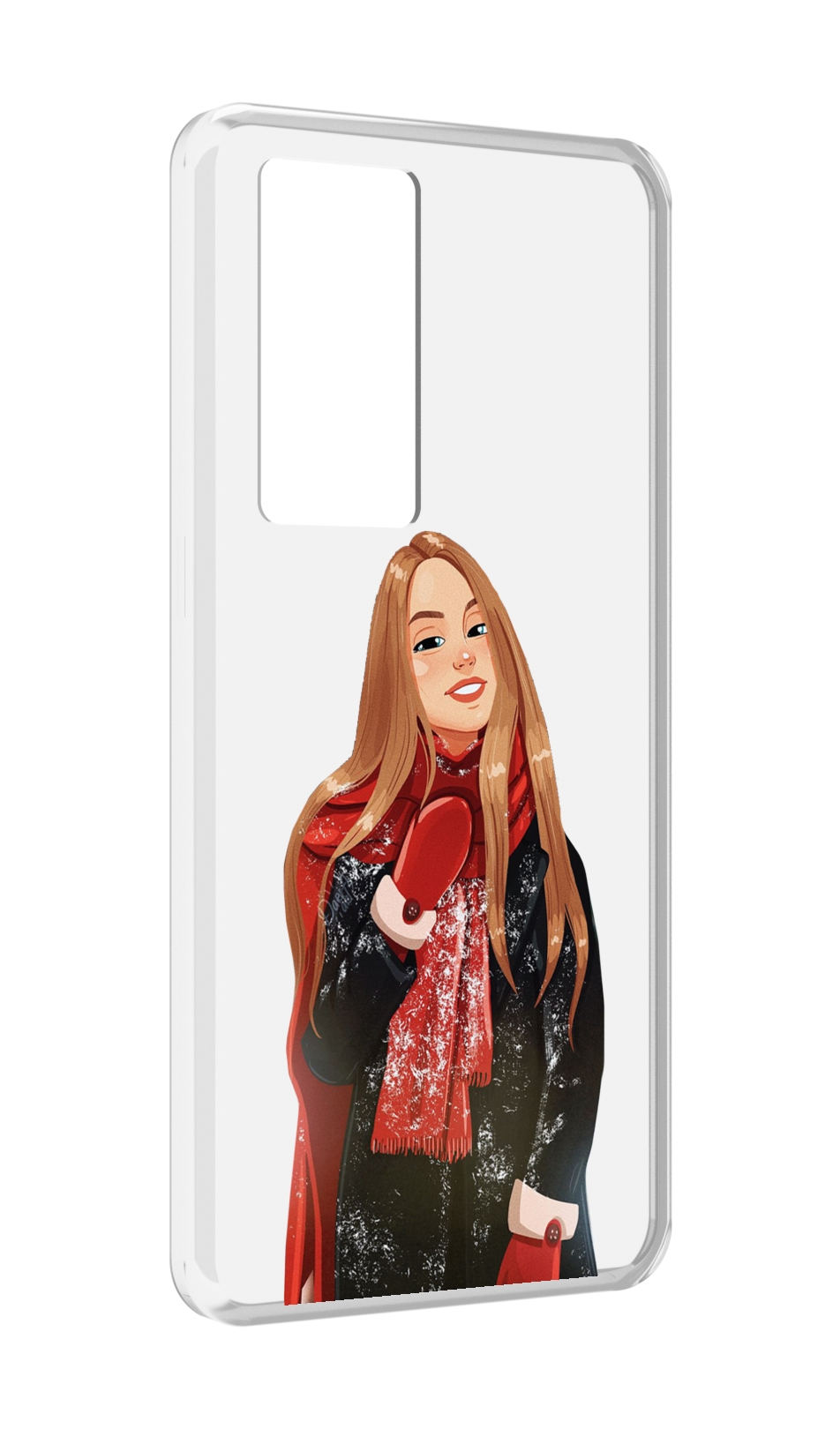 Чехол MyPads Новогодний-зимний-арт женский для Realme GT Master Explorer Edition