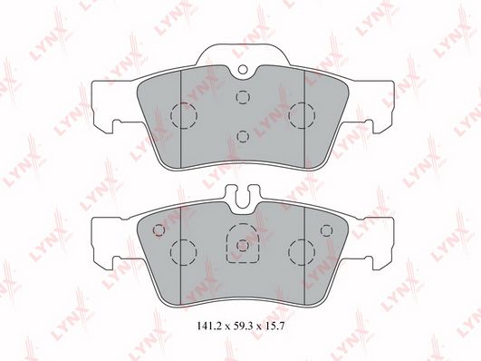 Тормозные колодки LYNXauto задние для Mercedes-Benz W211, S211 02-, SL R230 АMG 01- BD5325 100056928549