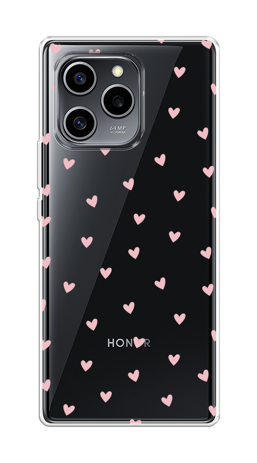 

Чехол на Honor 60 SE "Розовые сердечки паттерн", Розовый;прозрачный, 6108050-1