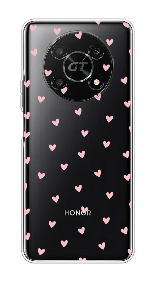 

Чехол на Honor X40 GT "Розовые сердечки паттерн", Розовый;прозрачный, 6120150-1