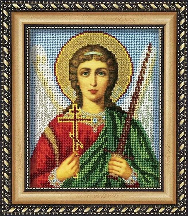 

Рама для икон из ювелирного бисера, с оргстеклом, 11,8x14,2 см
