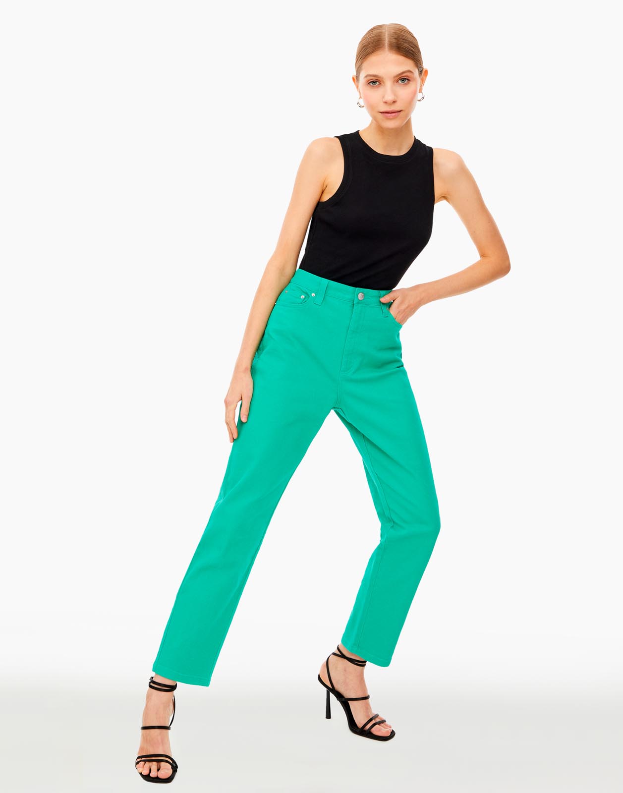 

Джинсы женские Gloria Jeans GJN024548 зеленые 48/170, Зеленый, GJN024548