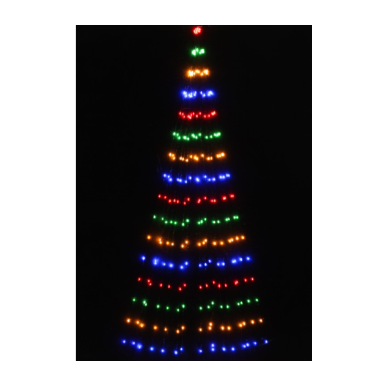 Световая гирлянда новогодняя Lumineo Лучи 1,8 м разноцветный/RGB