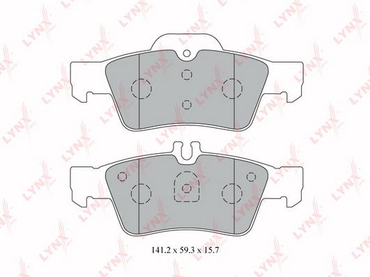 

Тормозные колодки LYNXauto задние для Mercedes-Benz W211, S211 02-, SL R230 АMG 01- BD5325
