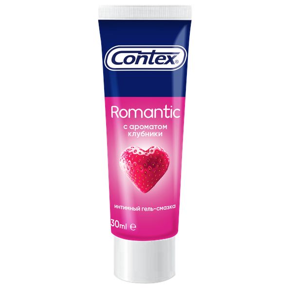 Купить Plus Romantic, Гель-смазка интимная CONTEX Romantic с ароматом клубники 30 мл