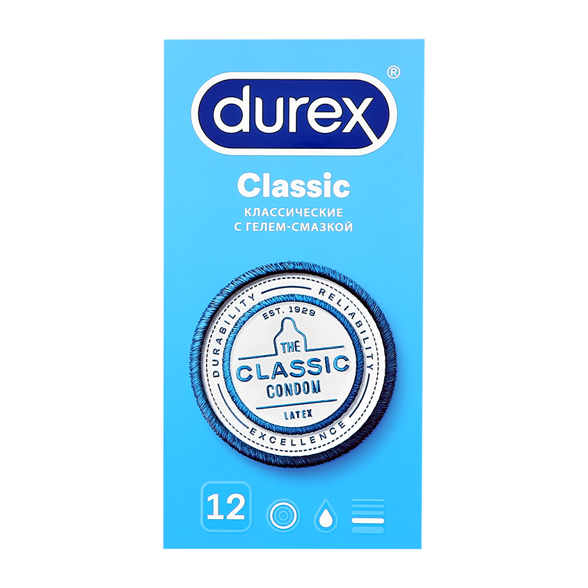 Купить Презервативы DUREX Classic классические 12 шт.