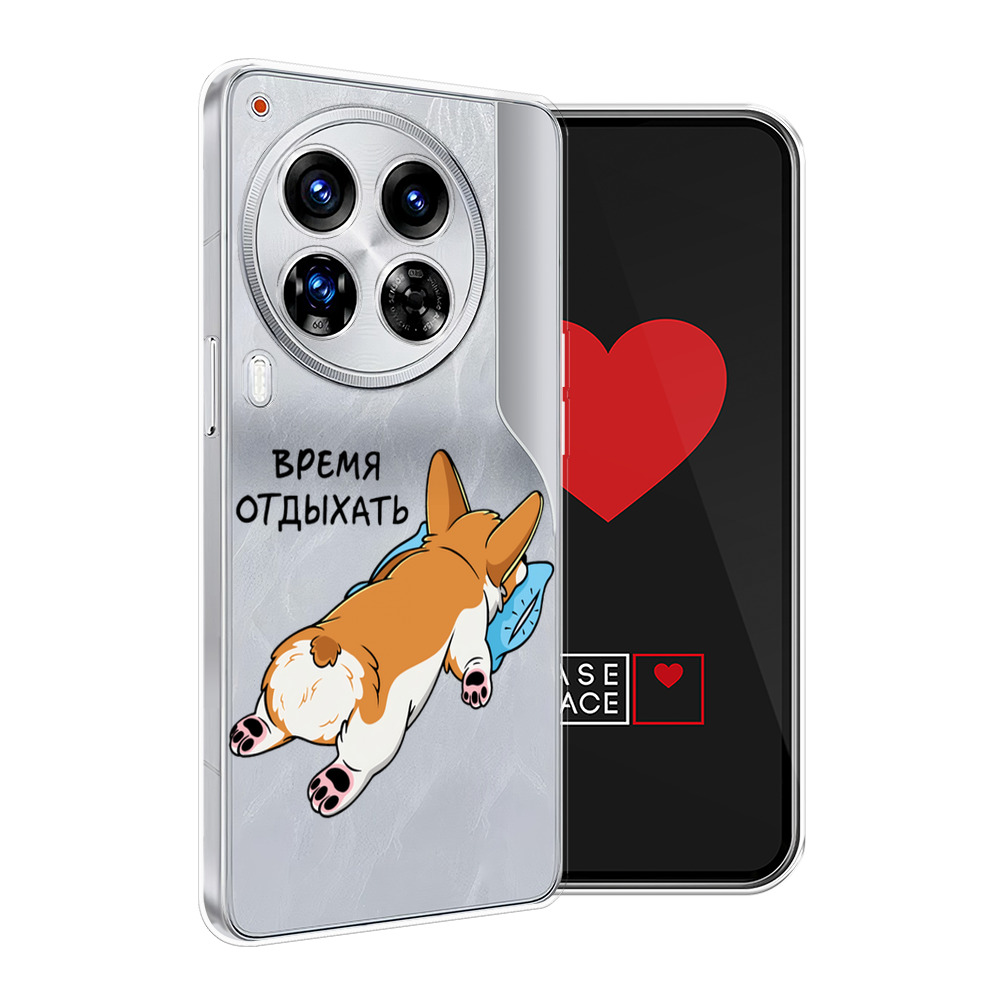 

Силиконовый чехол "Корги отдыхает" на Tecno Camon 30 Premier, Прозрачный, 305450-1