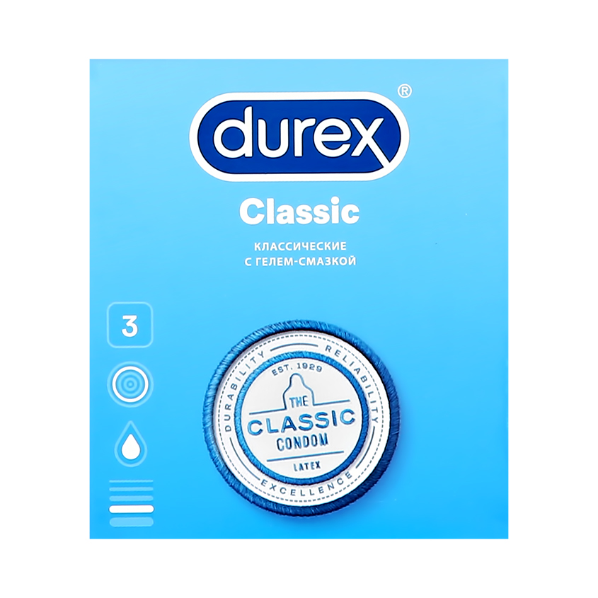 Купить Презервативы DUREX Classic классические 3 шт.