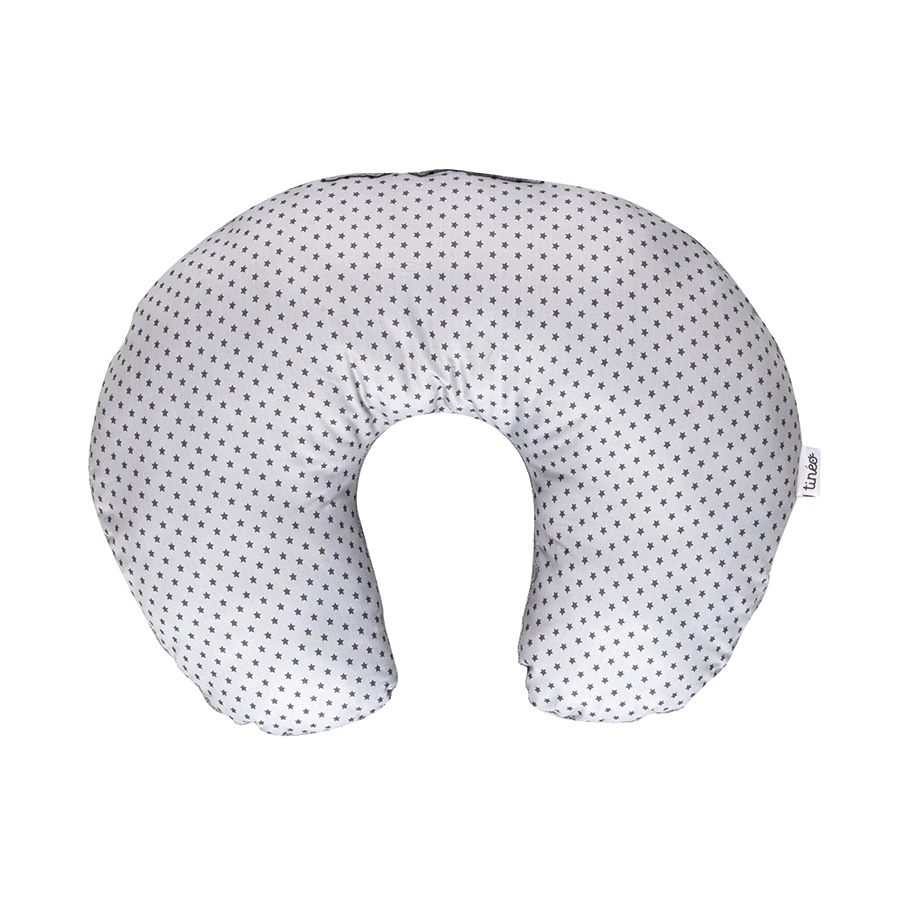 фото Tineo подушка для кормления feeding бежевый+белый с точками 57х58х10h см