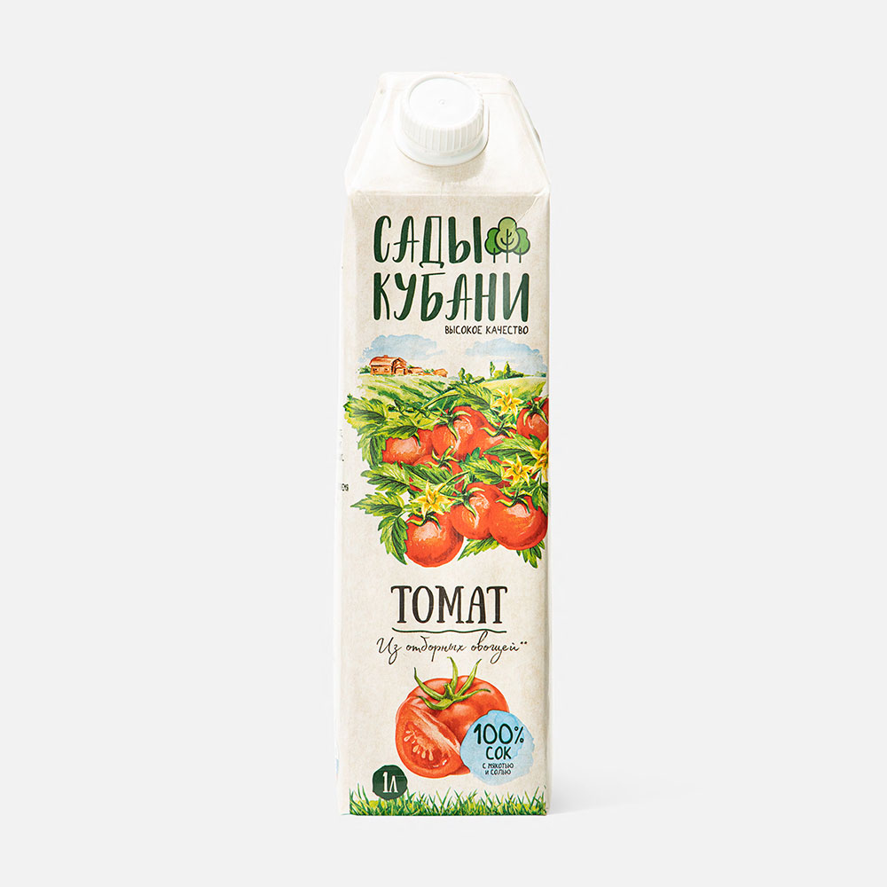 Сок Сады Кубани томатный с солью 1 л