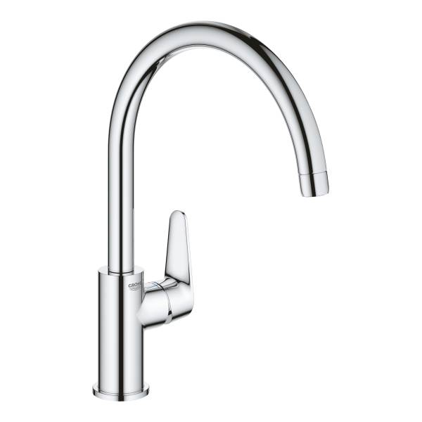 

Смеситель для кухонной мойки GROHE Start Curve с высоким C-изливом, хром (31554001), Серебристый, 31554001