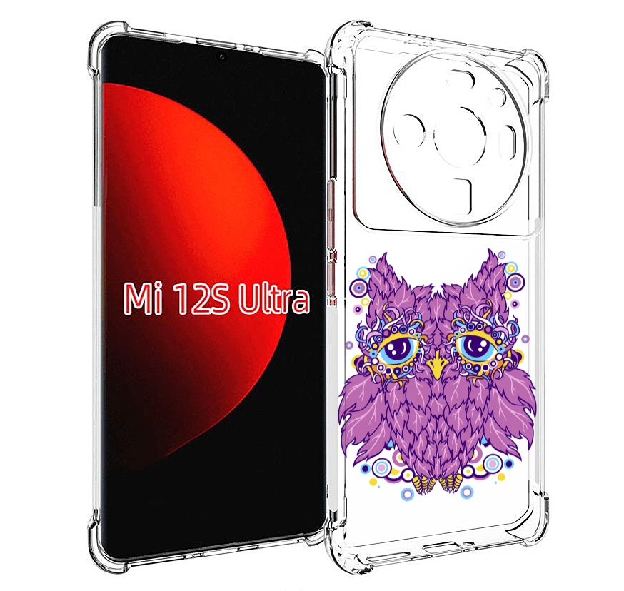 Чехол MyPads Розовая сова для Xiaomi 12S Ultra