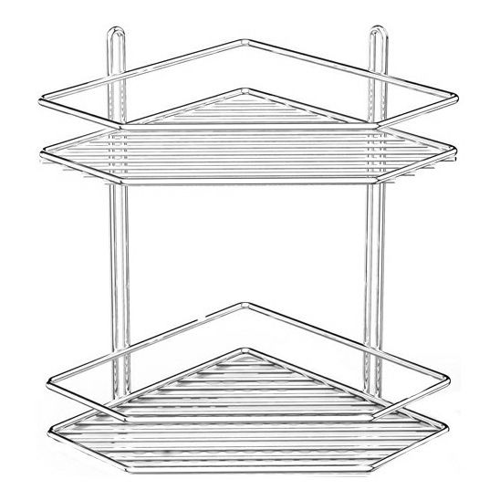 Полка для ванной Tekno-tel Chrome ES072 хром 27 х 20 х 28 см